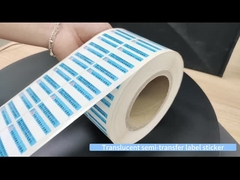 85um 1,5mil Matte Slice Semi Transfer Tamper Evident Étiquette avec faible résidu