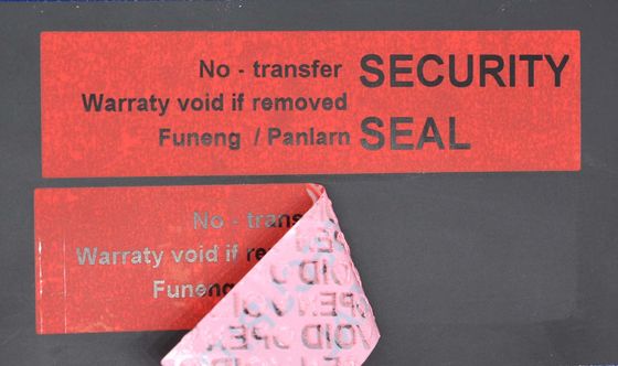 Red 56um 1mil Matte Non Transfer Tamper Evident Label For VOID