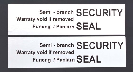 60um 1mil Tamper Proof Seal Security Sticker Silver Matte Semi Transfer Tamper Evident Label For Checkerboard