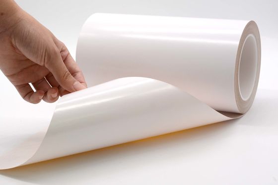 2 Mil High Temperature Adhesive Label Material Matte White Permanent Adhesive Polyimide With Mesh Check Base
