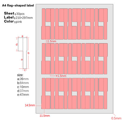 Custom A4 Cable Labels for Network and Industrial Use