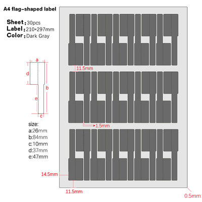 Custom A4 Cable Label Stickers for Industrial Use