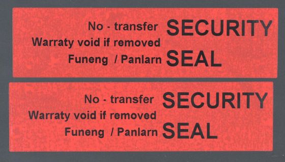 Red 56um 1mil Matte Non Transfer Tamper Evident Label For VOID