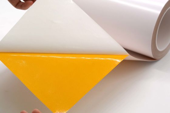 2 Mil High Temperature Adhesive Label Material Matte White Permanent Adhesive Polyimide With Mesh Check Base