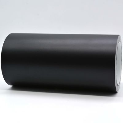Matte Black Anti Static Label Material Permanent Adhesive Polyimide 1Mil With Glassine